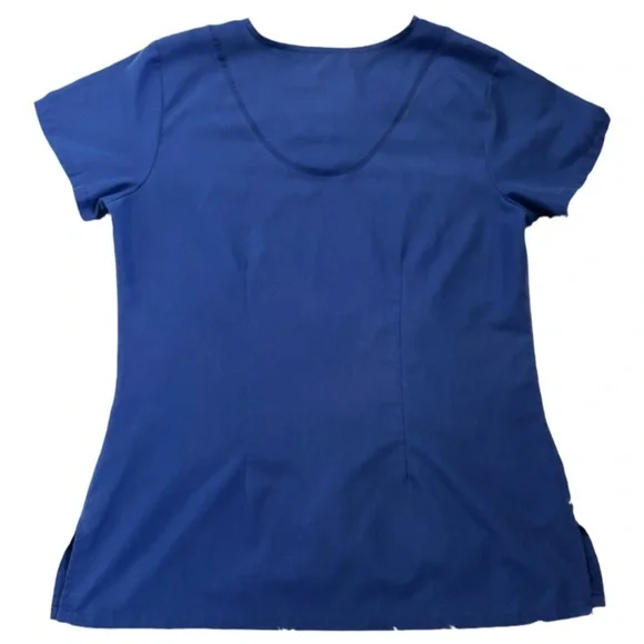Greys Anatomy By Barco Woman’s Medium Active Blue V-Neck Scrub Top & Bottoms - Picture 6 of 15